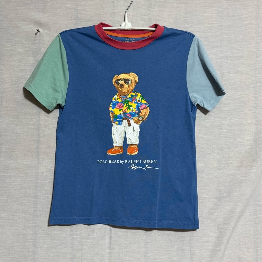 Polo by Ralph Lauren Boys' Blue Polo Bear Graphic Tee - Multi Color